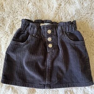 Zara Kids Corduroy Skirt - Dark Gray